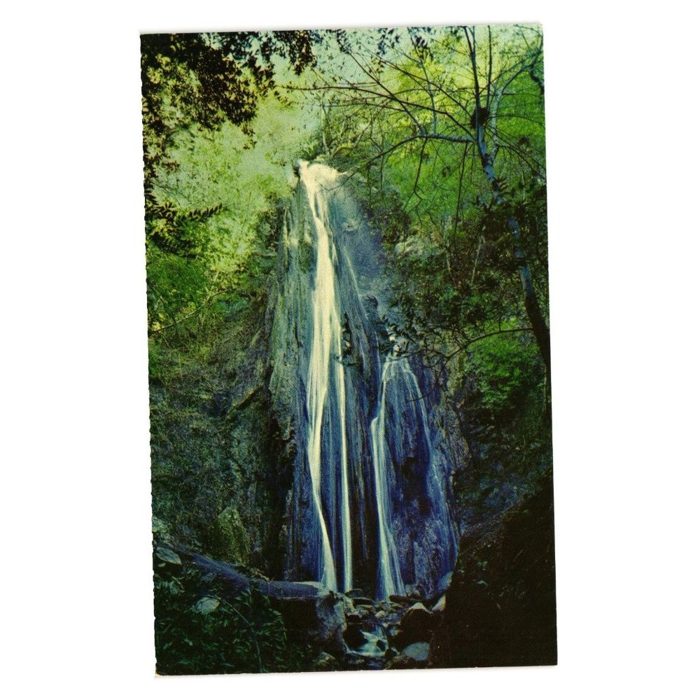 Vintage Postcard Nojoqui Fall Sand Park Campsite Santa Barbara County Solvang